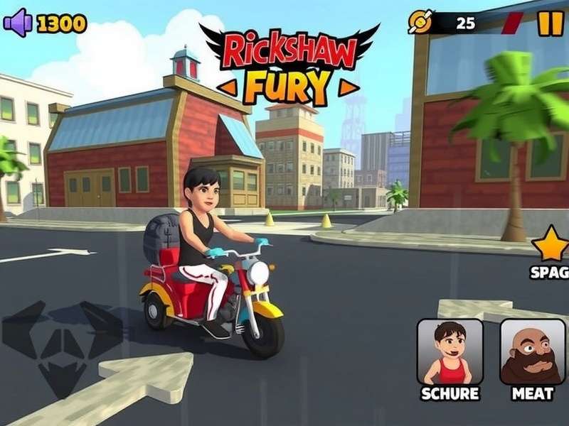 Rickshaw Fury Game Screenshot